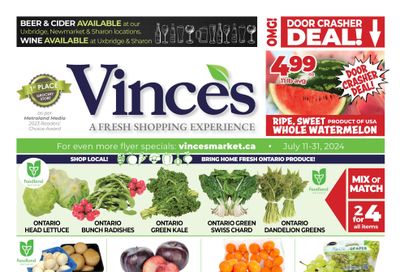 Vince's Market Flyer July 11 to 31