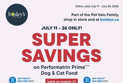 Bosley's by PetValu Flyer July 11 to 24