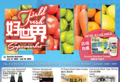 Field Fresh Supermarket Flyer July 12 to 18