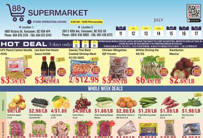 88 Supermarket Flyer July 11 to 17