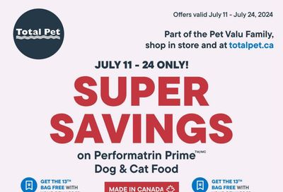 Total Pet Flyer July 11 to 24