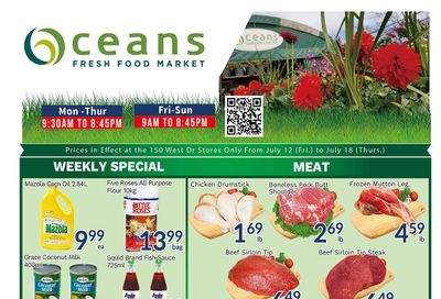 Oceans Fresh Food Market (West Dr., Brampton) Flyer July 12 to 18