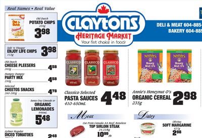 Claytons Heritage Market Flyer July 12 to 18