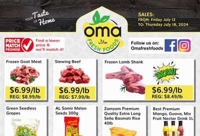 Oma Fresh Foods Flyer July 12 to 18