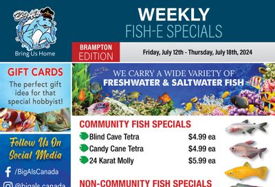 Big Al's (Brampton) Weekly Specials July 12 to 18