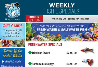 Big Al's (London) Weekend Specials July 12 to 14