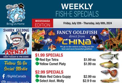 Big Al's (Mississauga) Weekly Specials July 12 to 18