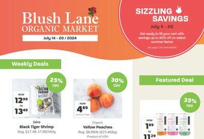 Blush Lane Organic Market Flyer July 14 to 20