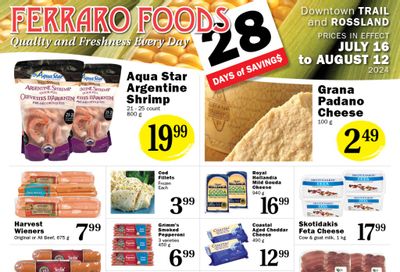 Ferraro Foods Monthly Flyer July 16 to August 12