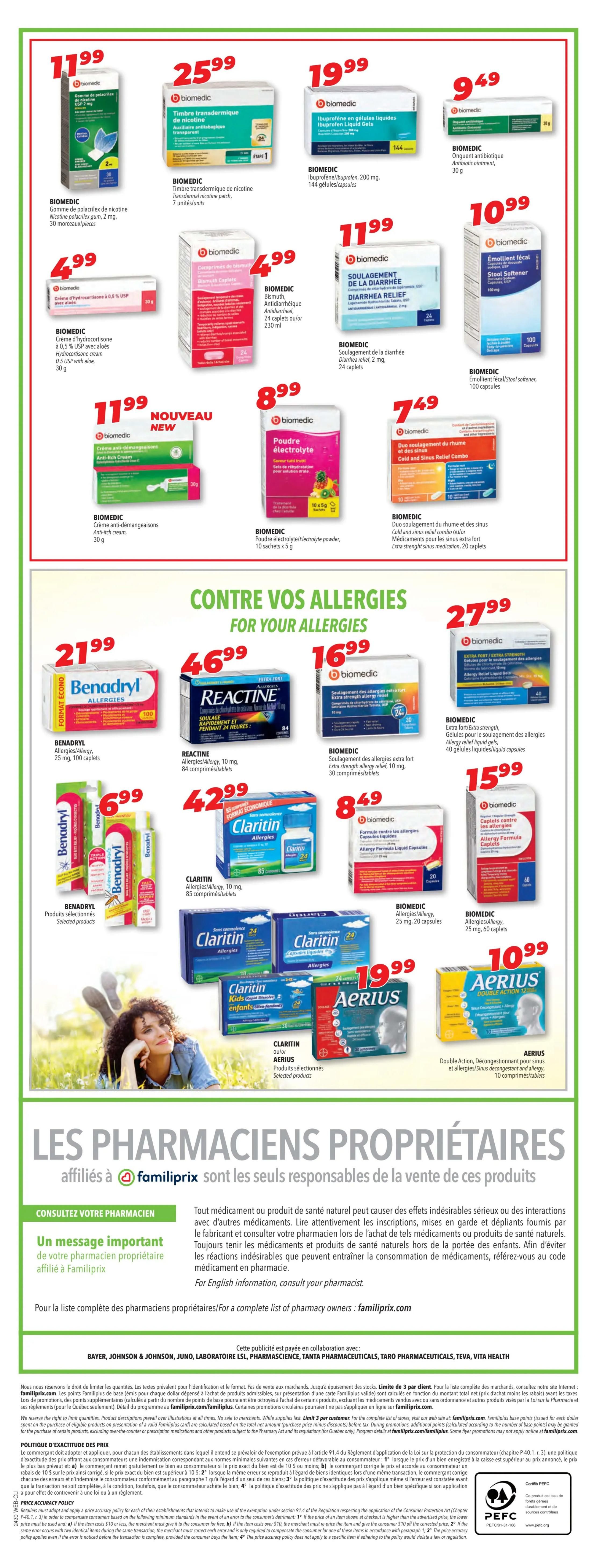 Familiprix Clinique Flyer July 18 to 24