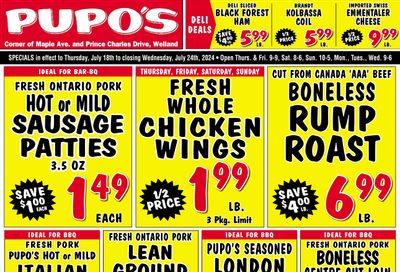 Pupo's Food Market Flyer July 18 to 24