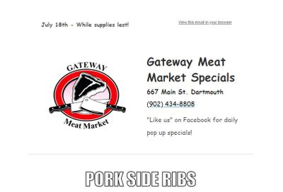 Gateway Meat Market Flyer July 18 to 24