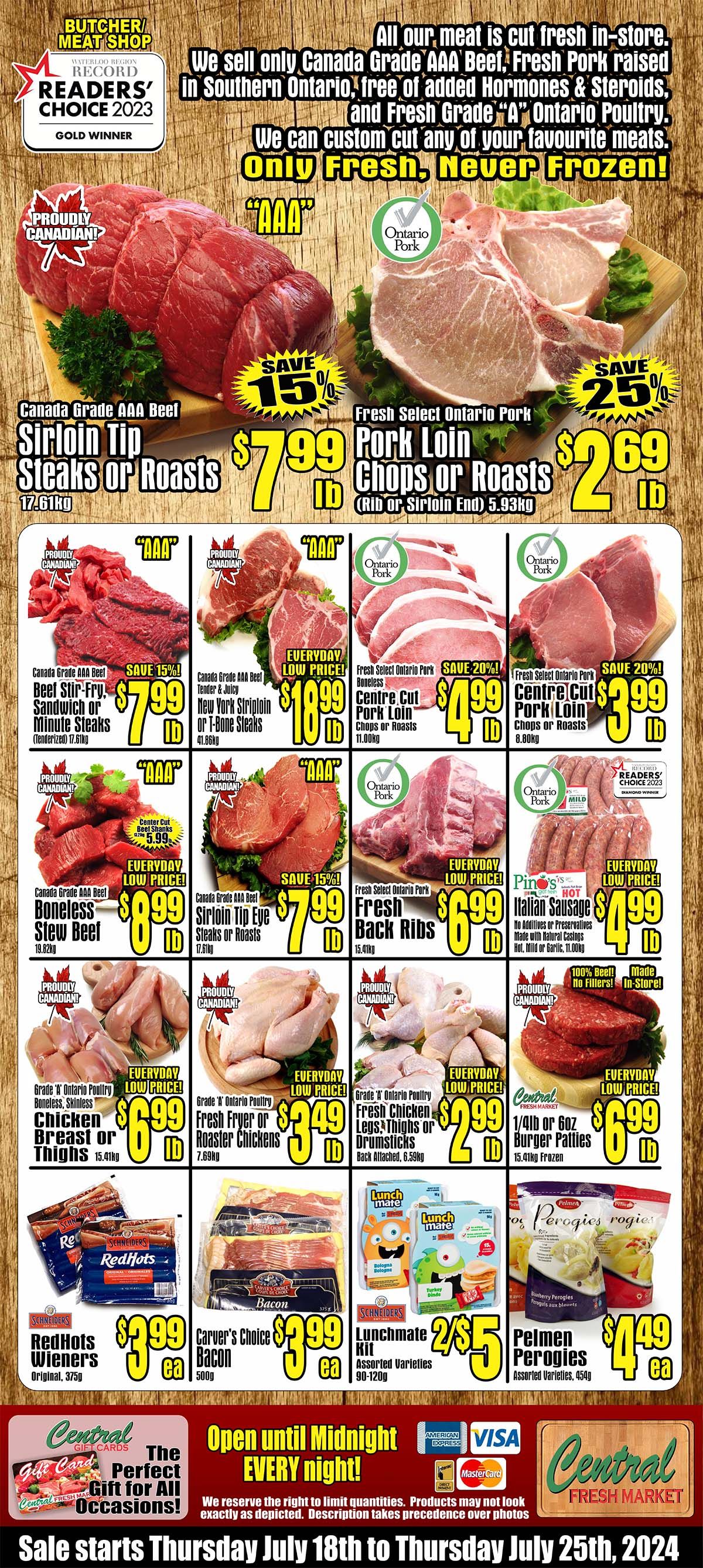 Central Fresh Market Flyer July 18 to 25