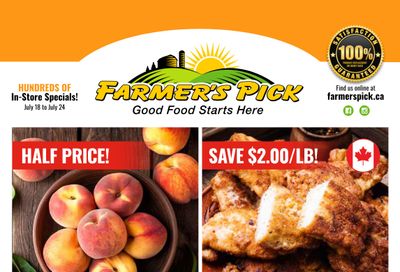 Farmer's Pick Flyer July 18 to 24