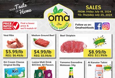 Oma Fresh Foods Flyer July 19 to 25