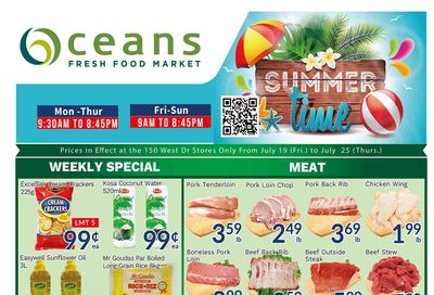 Oceans Fresh Food Market (West Dr., Brampton) Flyer July 19 to 25