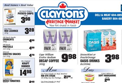 Claytons Heritage Market Flyer July 19 to 25