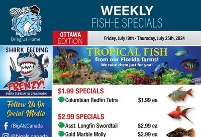 Big Al's (Ottawa) Weekly Specials July 19 to 25