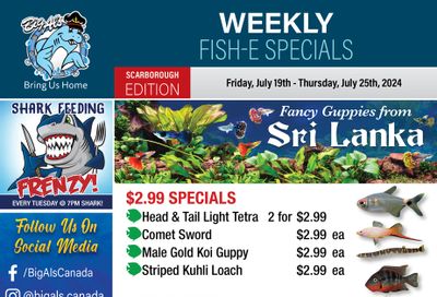 Big Al's (Scarborough) Weekly Specials July 19 to 25