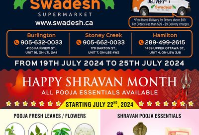 Swadesh Supermarket Flyer July 19 to 25