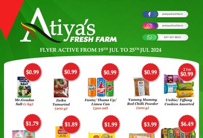 Atiya's Fresh Farm Flyer July 19 to 25