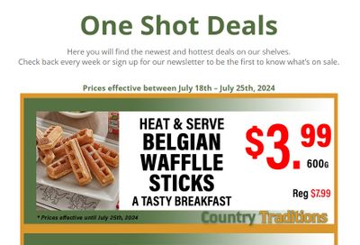Country Traditions One-Shot Deals Flyer July 18 to 25