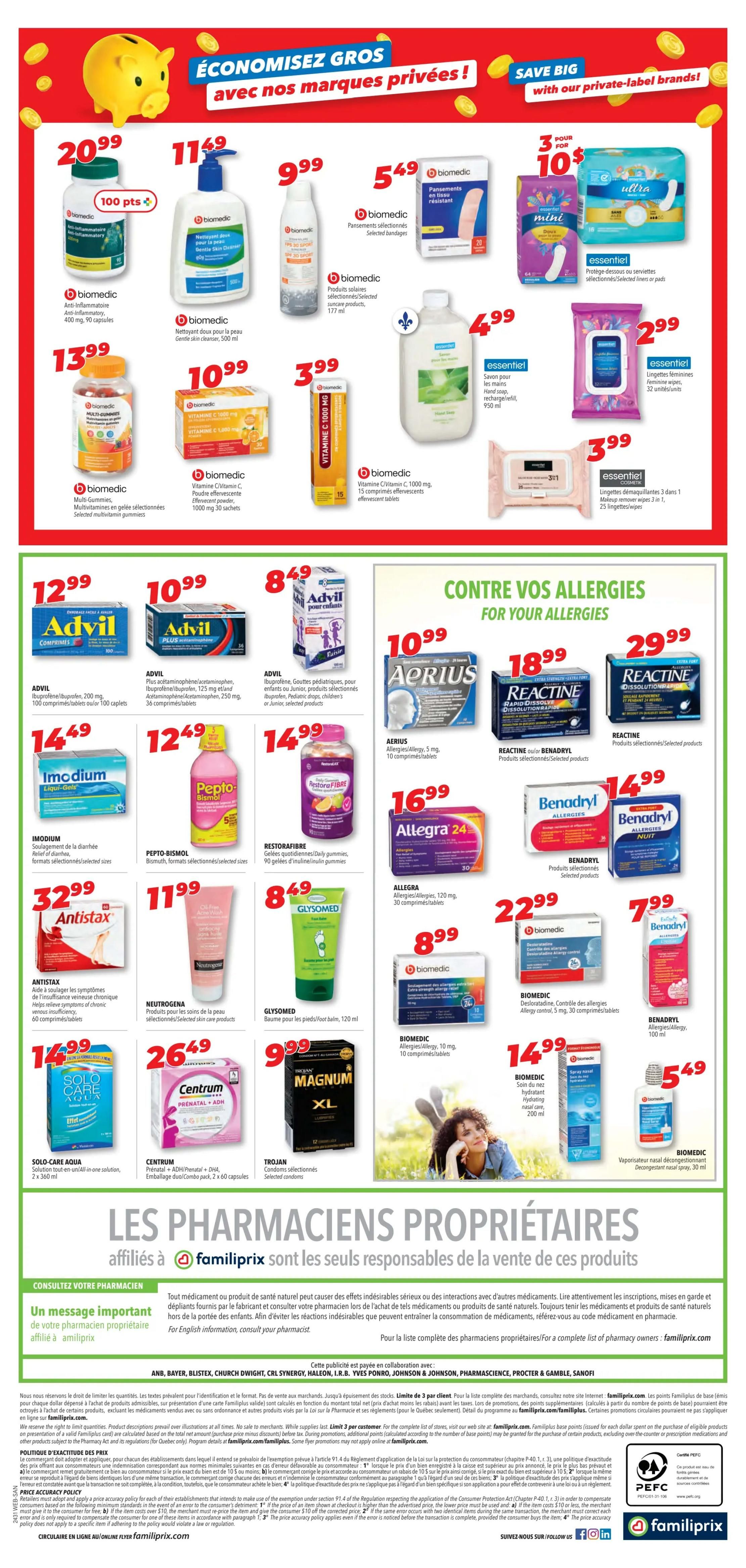 Familiprix Sante Flyer July 25 to 31