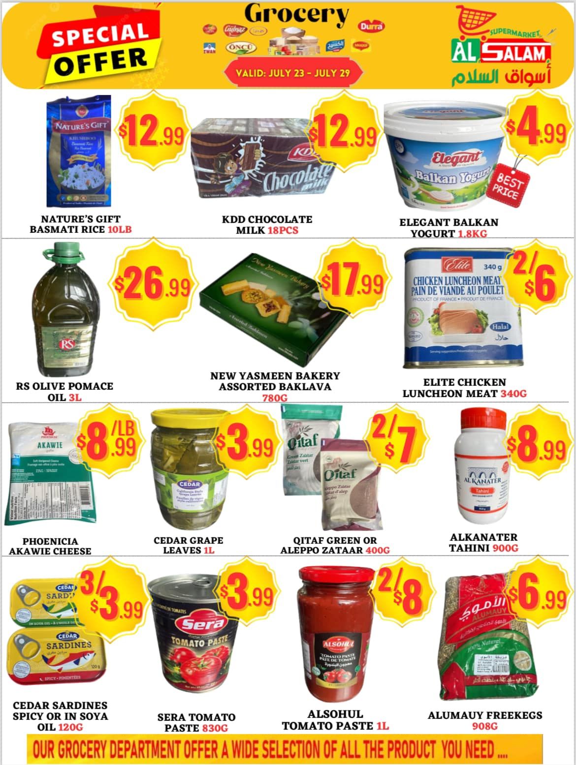 Al-Salam Supermarket Flyer July 23 to 29