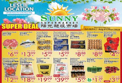 Sunny Supermarket (Leslie) Flyer July 26 to August 1