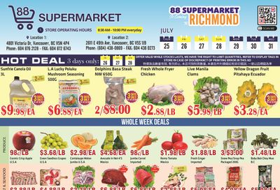 88 Supermarket Flyer July 25 to 31