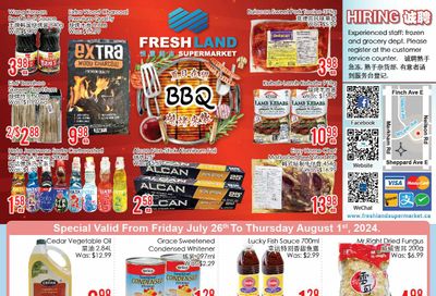 FreshLand Supermarket Flyer July 26 to August 1