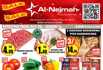 Alnejmah Fine Foods Inc. Flyer July 26 to August 1
