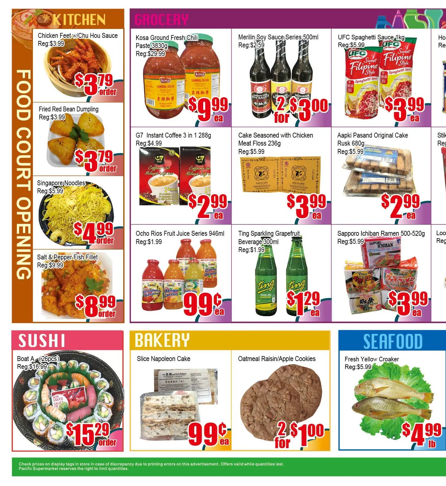 Pacific Fresh Food Market (Pickering) Flyer July 26 to August 1