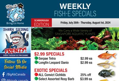Big Al's (Scarborough) Weekly Specials July 26 to August 1