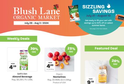 Blush Lane Organic Market Flyer July 28 to August 3