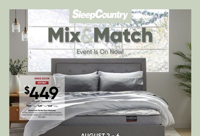 Sleep Country Flyer July 29 to August 6