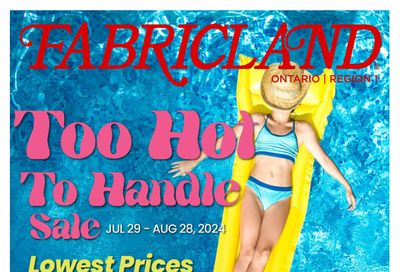 Fabricland (ON) Flyer July 29 to August 28