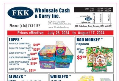 FKK Wholesale Cash & Carry Flyer July 26 to August 17