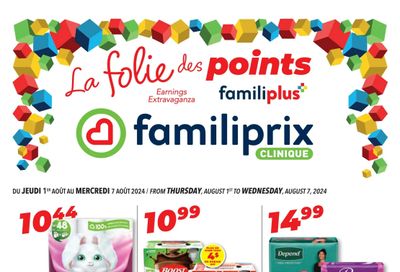 Familiprix Clinique Flyer August 1 to 7