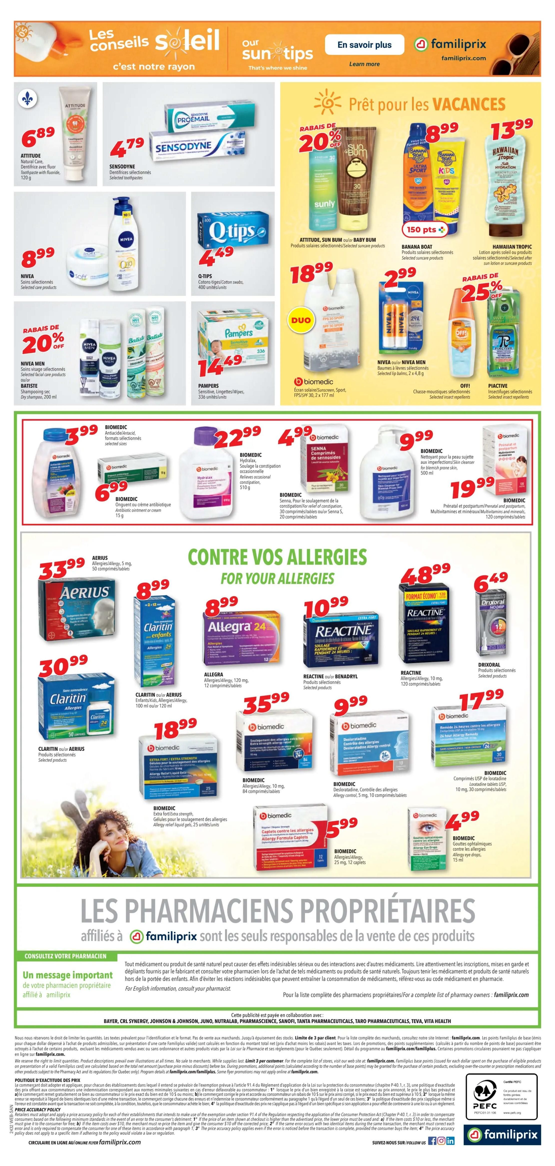 Familiprix Sante Flyer August 1 to 7