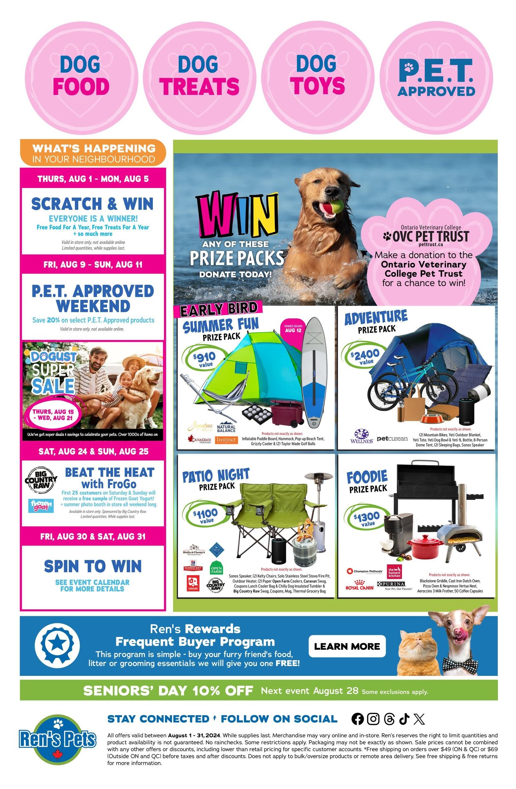 Ren's Pets August Is Dogust Flyer August 1 to 31