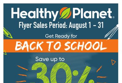 Healthy Planet Flyer August 1 to 31