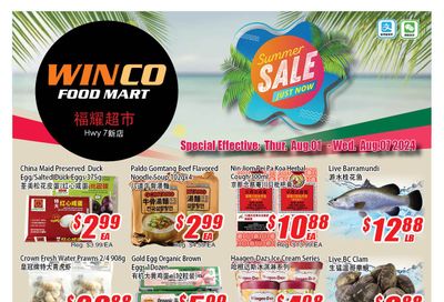 WinCo Food Mart (HWY 7) Flyer August 1 to 7