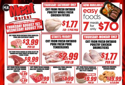 M.R. Meat Market Flyer August 1 to 7