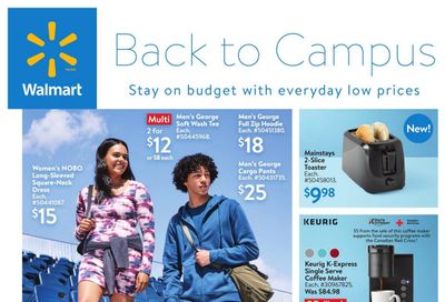 Walmart Back To Campus Flyer August 1 to September 4