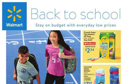 Walmart Back To School Flyer August 1 to September 4