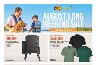 Cabela's August Long Weekend Sale Flyer August 2 to 5