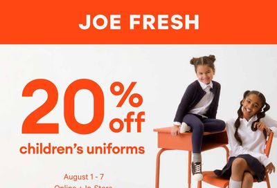 Joe Fresh Flyer August 1 to 7