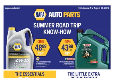 NAPA Auto Parts Flyer August 1 to 31