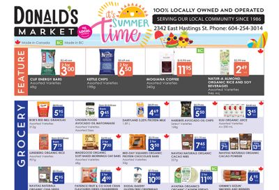 Donald's Market Flyer August 1 to 14